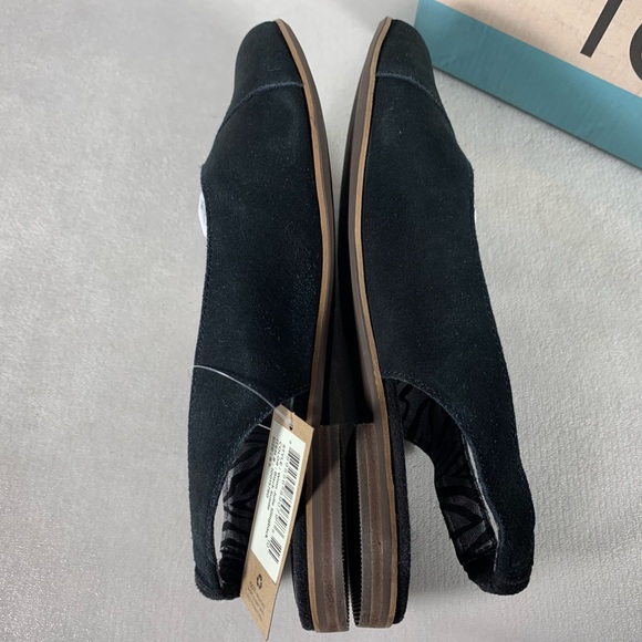 NIB TOMS Women’s Julie Slingback Flat in Black Suede Size 8.5 - Picture 10 of 11